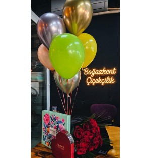 gül buket balon çıkolata 